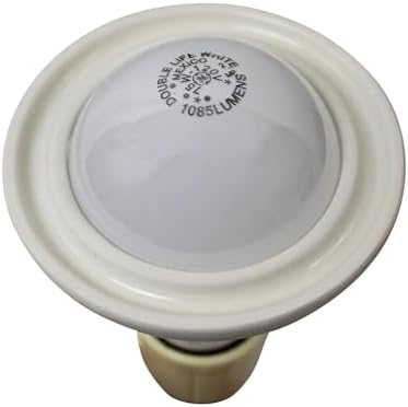 White Ceramic Light Bulb Diffuser Ring with Fragrance Vial