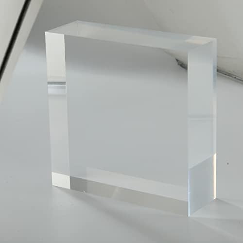 CiaoHER Clear Acrylic Cube Display Stand 2in Thick
