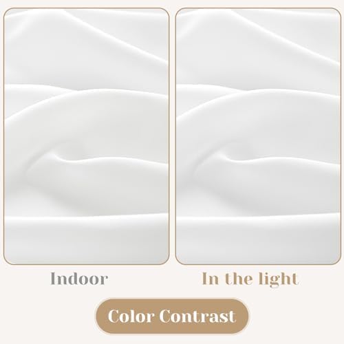 HOMEIDEAS Non-See-Through French Door Curtains Set of 2
