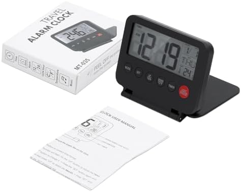 Olipiter Foldable Alarm Clock with Backlight and Temperature Display