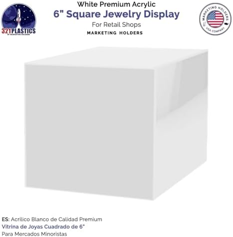 Marketing Holders 6 Inch White Acrylic Display Riser