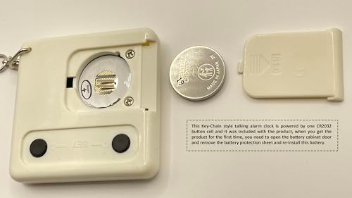 Bejamy Portable Talking Alarm Clock Keychain with Sleep Mode