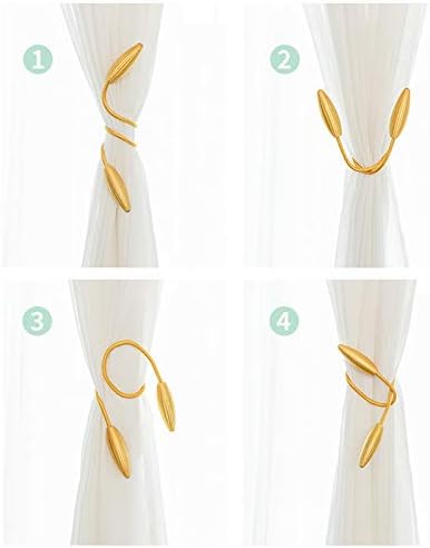 2-Pack Curtain Holdbacks White Modern Tiebacks