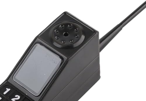 Retro Brick Cell Phone Ornament in Black