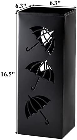 Okllen Metal Umbrella Holder 63 x 63 x 165 Black