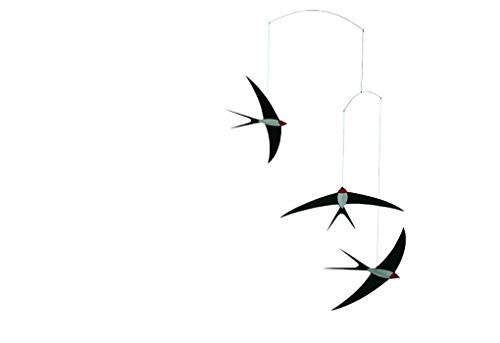 3 Swallow Hanging Mobile - 20 Inches - Handmade in Denmark