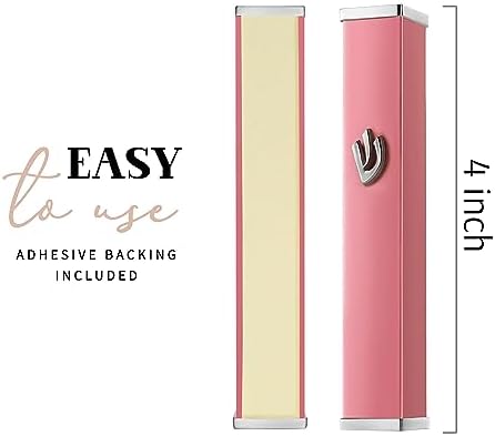 SURI Mezuzah Door Mount with Adhesive Scroll Case