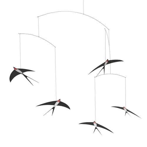 Flying Swallows Hanging Mobile Set of 5