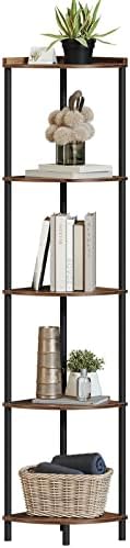 SUNMORY 5 Tier Corner Shelf Stand for Living Room