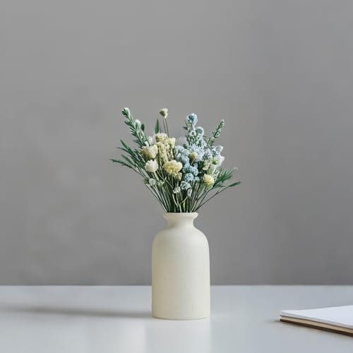 Tinctotnic Distressed Ceramic Vase Set of 3 Beige