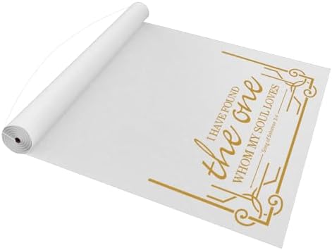 FrenzyBird Aisle Runner 3x50ft Wedding Carpet White Gold