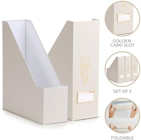 ZICOTO Magazine Holder Set Of 3 - Sturdy and Stylish