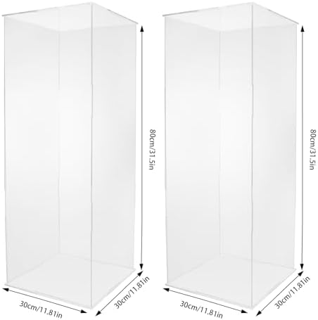 2 Pack Acrylic Pedestal Display for Home Decor