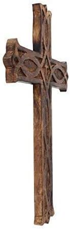 KSJONE 10 Inch Wooden Wall Hanging Cross Decor