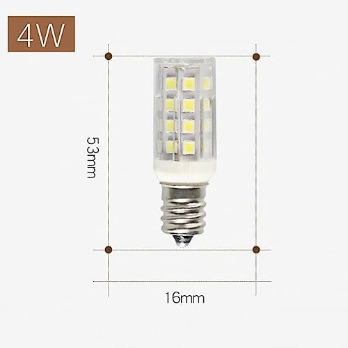 SHOORR 4Pcs E14 Led Fridge Light Bulbs Warm White 4W