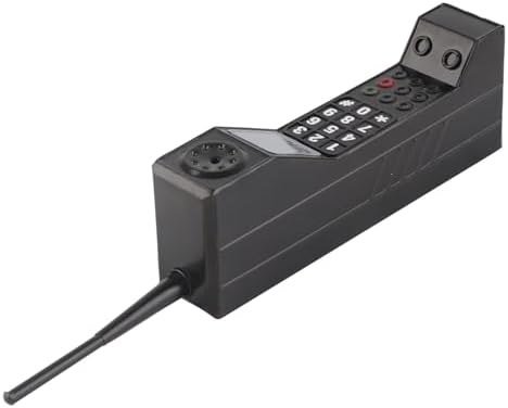 Retro Brick Cell Phone Ornament in Black