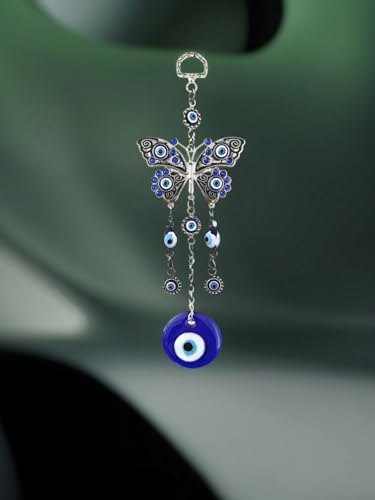 Turkish Blue Evil Eye Butterfly Hanging Ornament -003