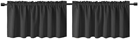 Gxi Blackout Kitchen Curtain 20 Inch Rod Pocket Tier Valance