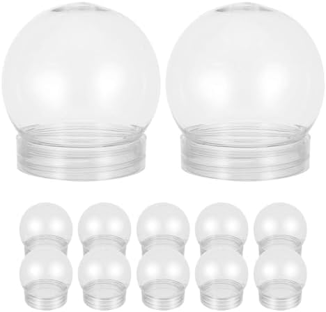 BESTOYARD 20-Pack 3-Inch Snow Globe DIY Kit