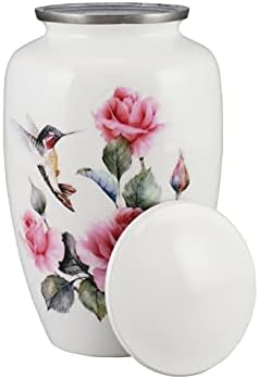 Pink Rose Humming Bird Cremation Urn for Human Ashes