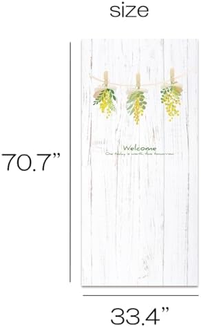 Noren Japanese Doorway Curtain with Botanical Wood Grain Print