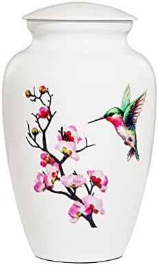 Hummingbird Cremation Urn Large White