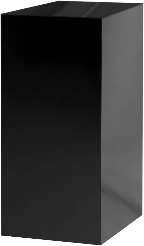 One Piece Acrylic Display Stand Glossy Black 12x12x32