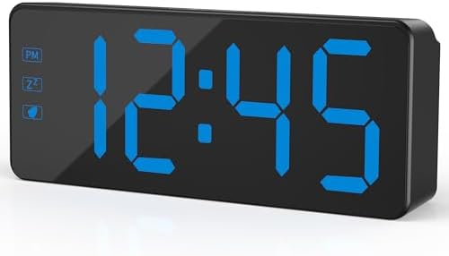Kwanwa Digital Alarm Clock with 3 Level Dimmer and Battery Backup