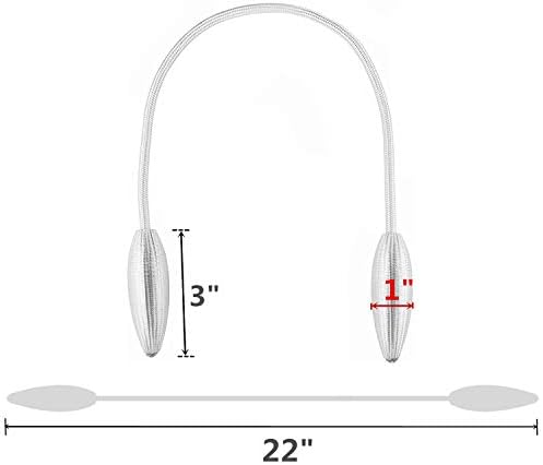 2-Pack Curtain Holdbacks White Modern Tiebacks