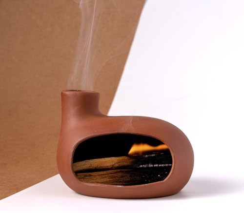 Terracotta Palo Santo Holder - Modern Chiminea Incense Burner