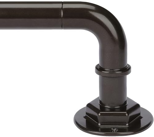 Adjustable Curtain Rods 1 Inch Diameter 16-144 Inches Long Blackout Metal Bronze