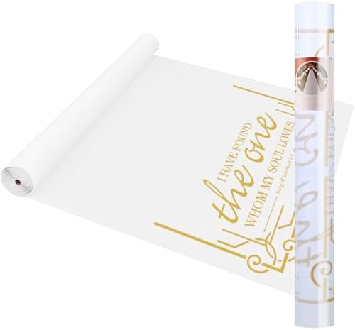 FrenzyBird Aisle Runner 3x50ft Wedding Carpet White Gold