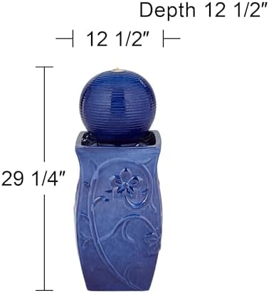 John Timberland Periwinkle Floor Fountain with LED Light