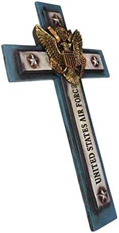 Bald Eagle Air Force Wall Cross Sculpture