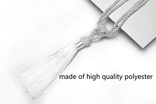 BEL AVENIR Curtain Tiebacks 2 Pack White Hand-Woven Holdbacks