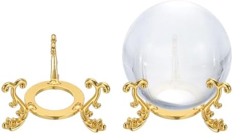 Uxcell 2pcs Metal Crystal Ball Display Stand