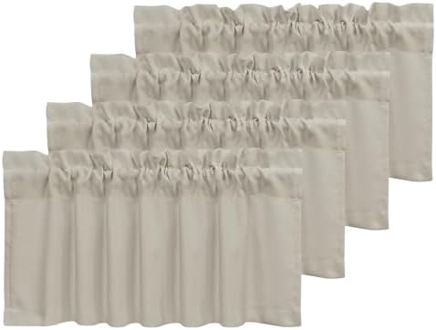 4 Panels Blackout Curtain Valances for Windows