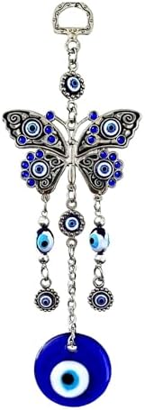 Turkish Blue Evil Eye Butterfly Hanging Ornament -003