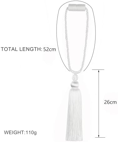 BEL AVENIR Magnetic Curtain Holdbacks Tassel Ties
