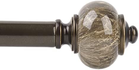KAMANINA 1 Inch Curtain Rods 32-58 Inches Antique Bronze