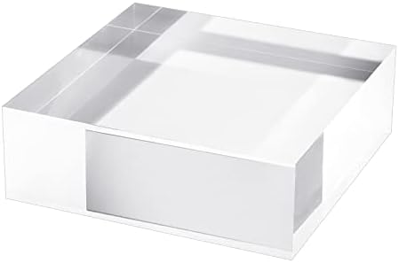 CiaoHER Clear Acrylic Cube Display Stand 2in Thick