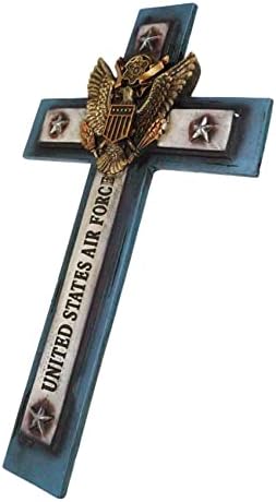 Bald Eagle Air Force Wall Cross Sculpture