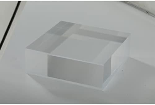CiaoHER Clear Acrylic Cube Display Stand 2in Thick