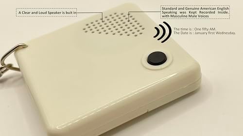 Bejamy Portable Talking Alarm Clock Keychain with Sleep Mode