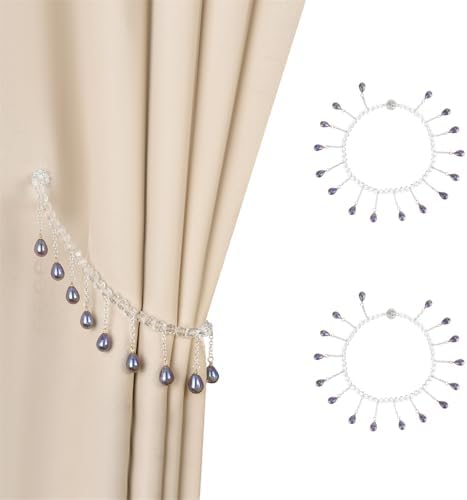 SUQ I OME Pearl Crystal Magnetic Curtain Holdback