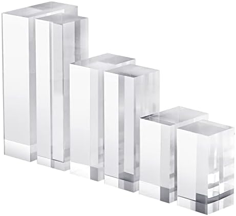 CiaoHER Clear Acrylic Cube Display Stand 2in Thick