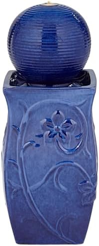 John Timberland Periwinkle Floor Fountain with LED Light