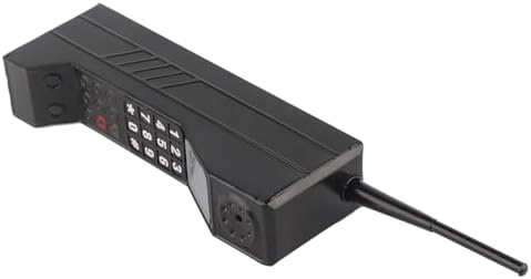 Retro Brick Cell Phone Ornament in Black
