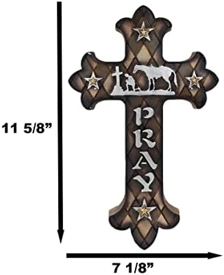 Ebros Gift Inspirational Wall Cross Sculpture