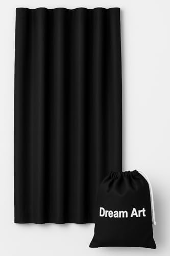 Dream Art Portable Blackout Curtain with Suction Cups 1pc W51xL71Inch